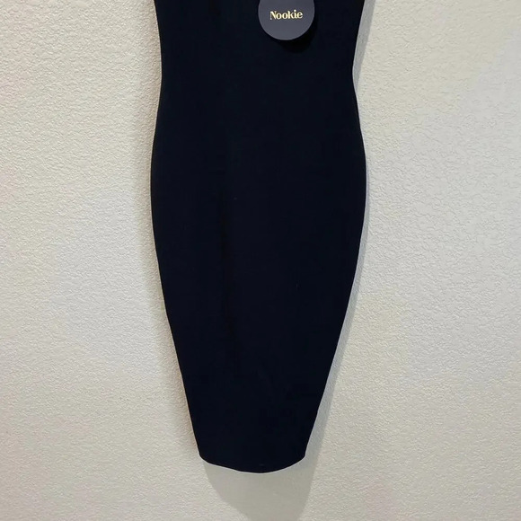 NWT NOOKIE Passion Midi Dress in Black Size XS LBD Party Cocktail Sexy Pinup - Picture 8 of 10